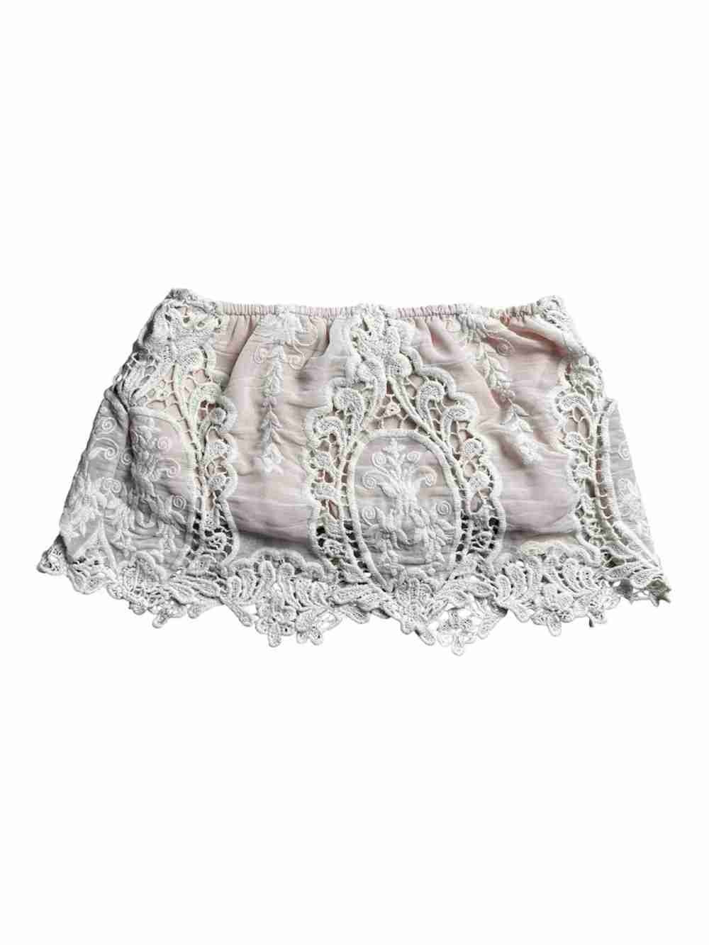 White Lace Embroidered Women's Skirt